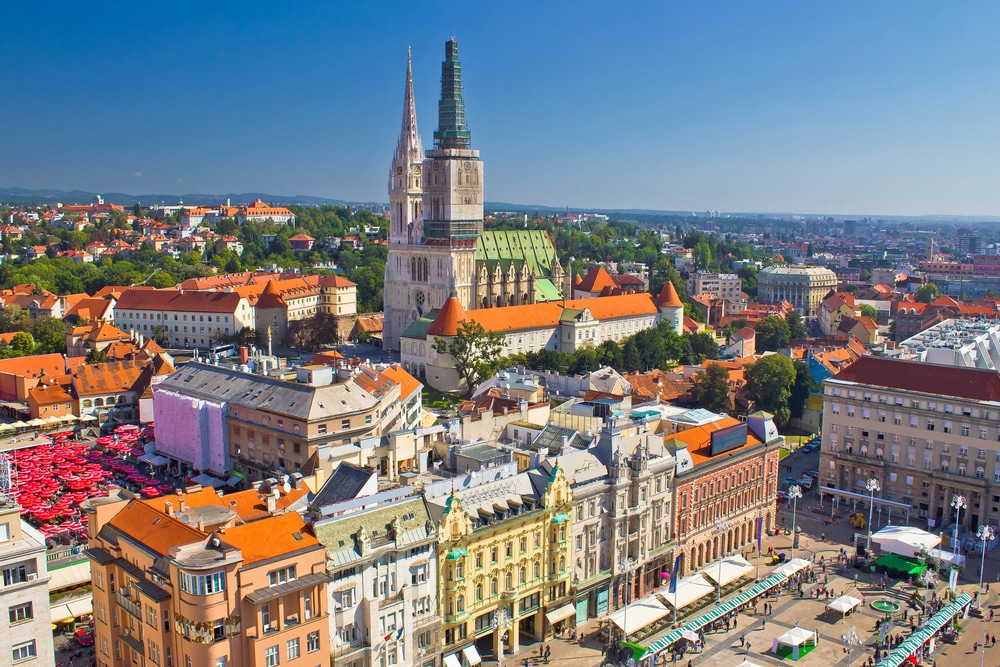 Pogled na Zagreb iz zraka