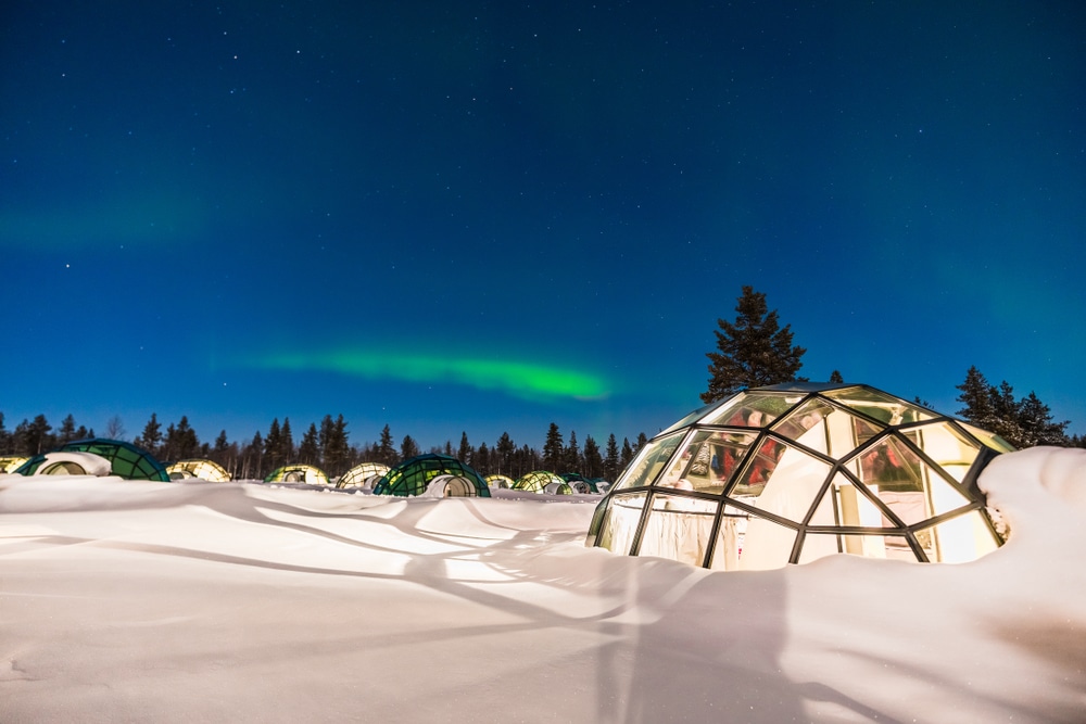 prirodne ljepote finske, aurora borealis, iglu, finska